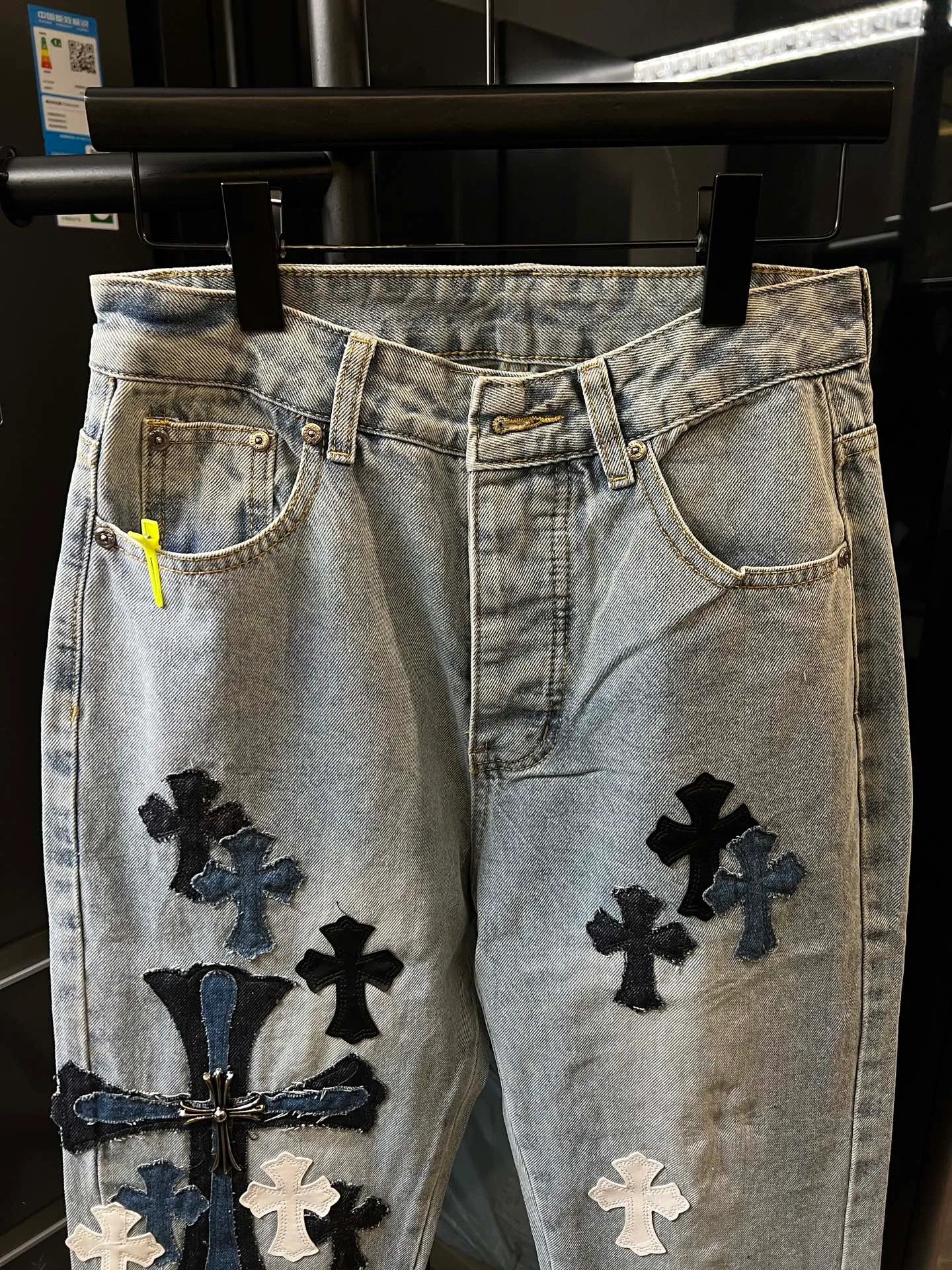 P270 [Special Version] Chrome Hearts/Chrome Heart 25Ss CH Large Cross Limited Blue Ox King Jeans (Blue) Size: 28 30 32 34 36 (corresponding to s-xxl) Detailed sizes can be found in Figure 9